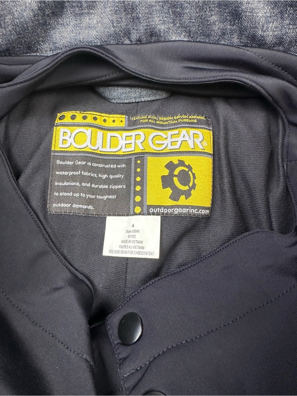 Boulder Gear Insulated Denim Look Snow Ski Pants Size 4 - Picture 9 of 10